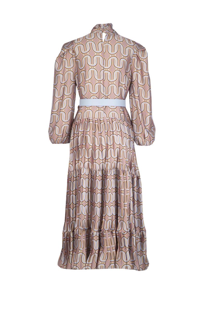 Beige Blue Belt Detailed Maxi Length Dress | Clothing Beige Blue Belt Detailed Maxi Length Dress | Clothing