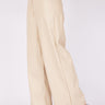 BEIGE LEATHER DESIGN TROUSERS - Lebbse