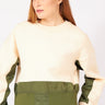 Beige Sweatshirt with Green Parachute Detail - Lebbse