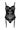 Black Embroidered Lace Body with Removable Garter and Snap Fasteners - Lebbse