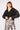 Black Knitwear Cardigan With Parachute Stitched Sleeves - Lebbse