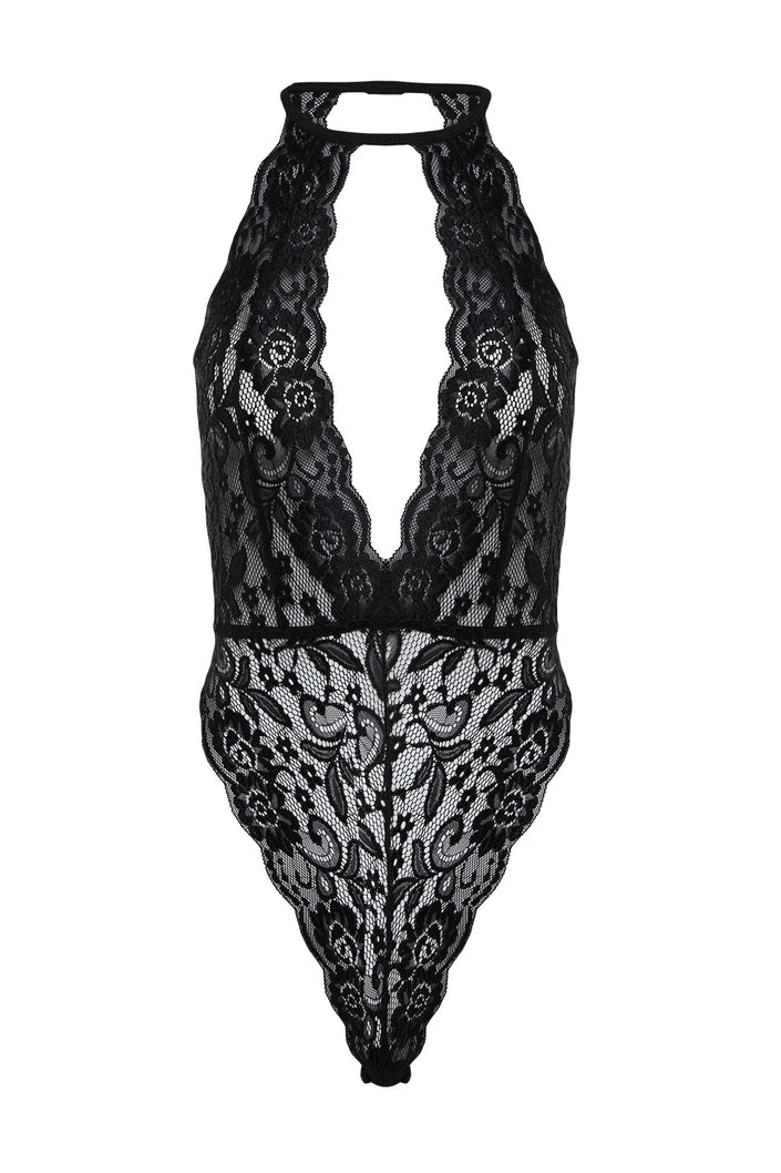 Black Lace Uncovered Brazilian Underwear Body - Lebbse