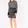 BLACK LEATHER LACE SKIRT - Lebbse
