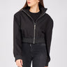 Black Padding Detail Bomber Jacket - Lebbse
