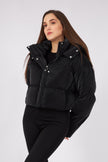 Black Short Puffed Jacket - Lebbse