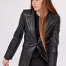 افضل جاكيت جلد سترة جلدية مستقيمة باللون الأسود - BLACK STRAIGHT LEATHER JACKET