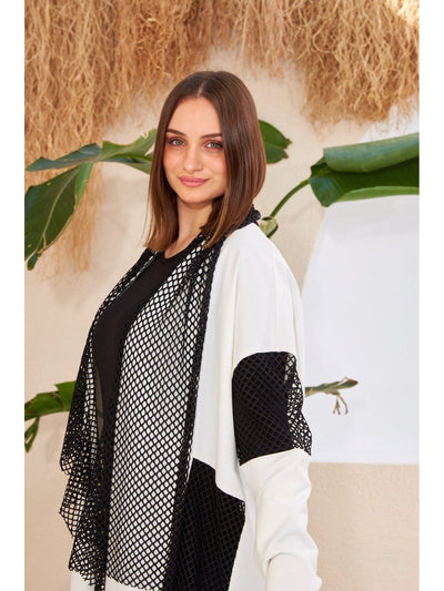 BLACK & WHITE DESIGN KIMONO - Lebbse