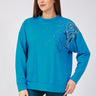 Blue Stone Detailed Sweatshirt - Lebbse