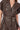 Brown Waist Elastic Leather Jumpsuit - Lebbse