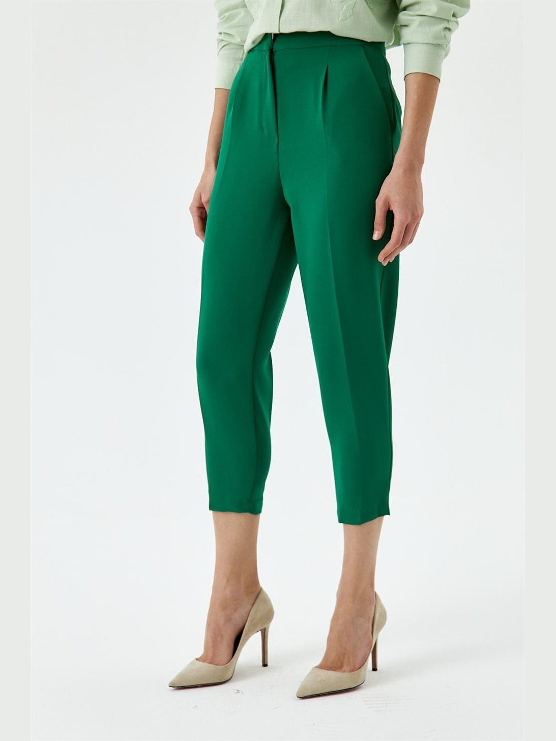 CARROT FIT DARK GREEN WOMEN'S PANTS - Lebbse