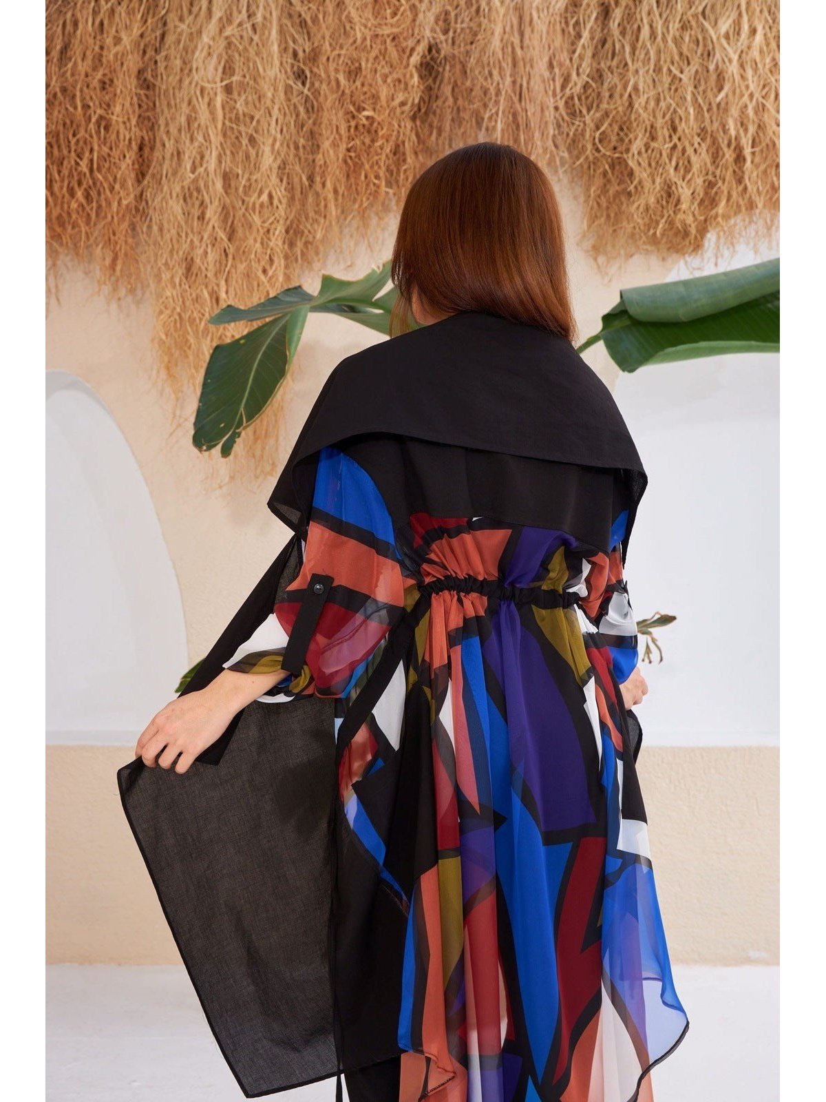 Colorfull Chiffon Back Kimono - Lebbse