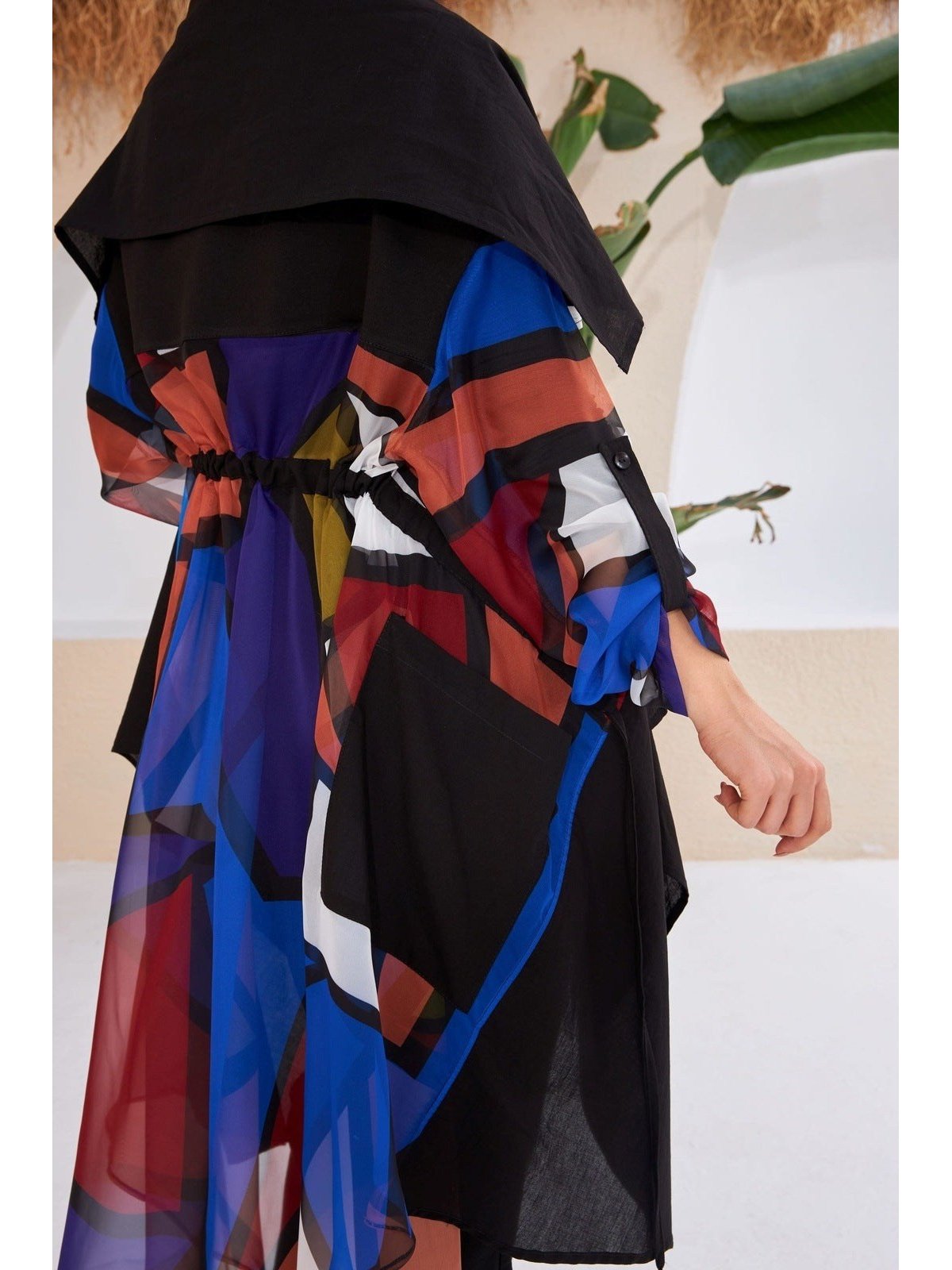 Colorfull Chiffon Back Kimono - Lebbse