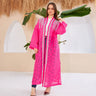 كيمونو حريمى بنقش حجري ولون وردي غامق - Dark Pink Stone Design Kimono