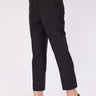 FRONT POCKET DETAIL CARROT PANTS – BLACK - Lebbse