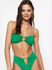 Green Strapless Accessorized Bikini Top - Lebbse