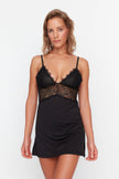 Lace Detailed Fantasy Nightgown - Lebbse
