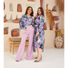 بنطلون زهري فاتح حزام على الخصر - Light Purple Normal Waist Belted Trousers