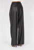 LOOSE CUT BLACK LEATHER TROUSERS - Lebbse