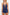 Navy Blue Satin Lace Detailed Fantasy Nightgown - Lebbse