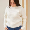 Offwhite Crew Collar Embroidered Women's Knitwear - Lebbse