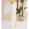 OffWhite High Waisted Casual Trousers - Lebbse