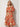Orange Carmen Collar Summer Linen Viscose Dress - Lebbse