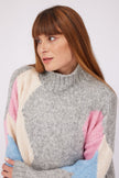 Patterned Half Turtlean Sweater - Lebbse