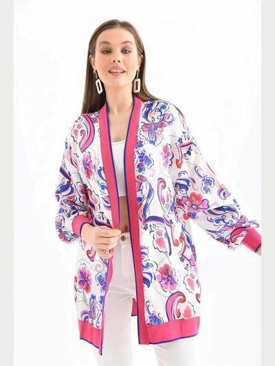 Pink Ribbed Kimono - Lebbse