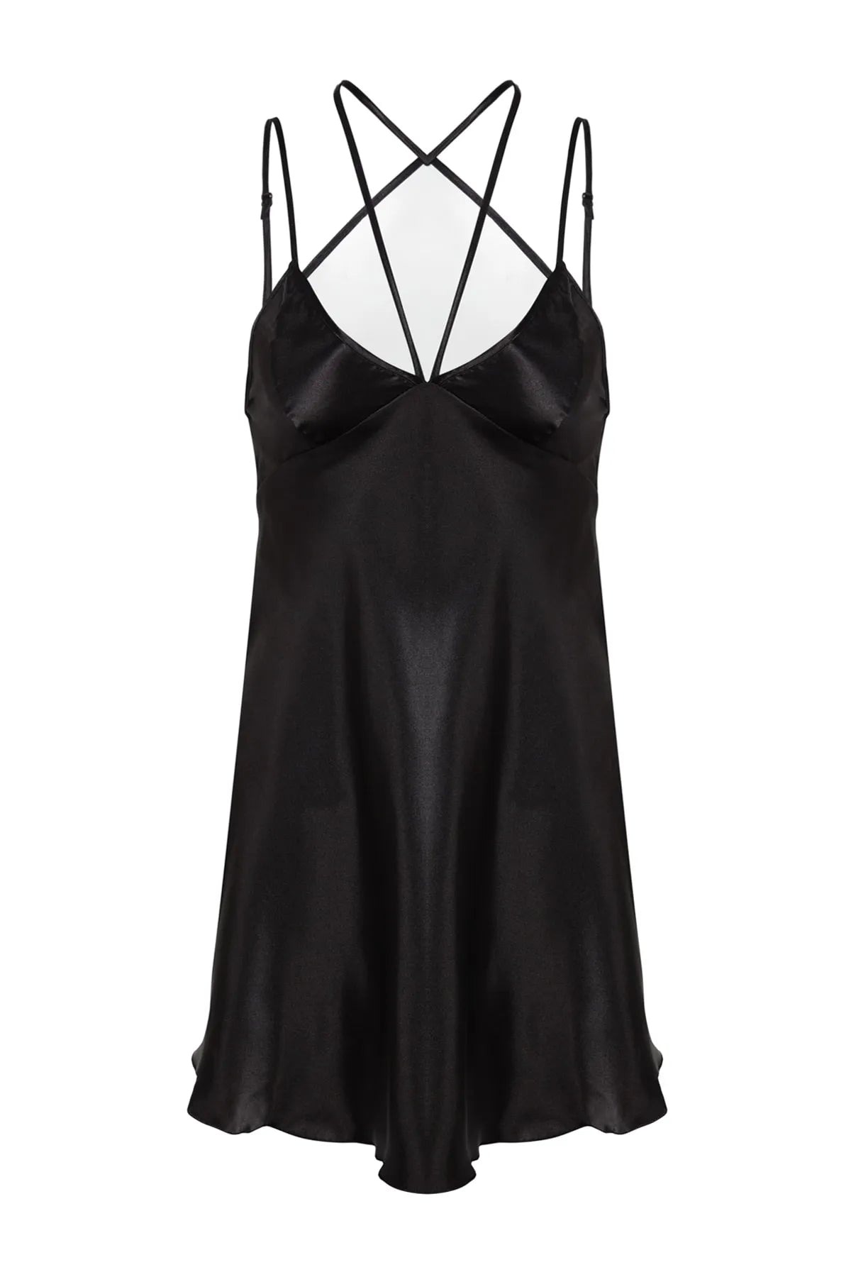 Satin Piping Detailed Babydoll - Lebbse