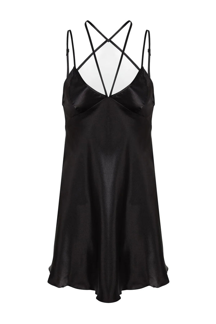 Satin Piping Detailed Babydoll - Lebbse