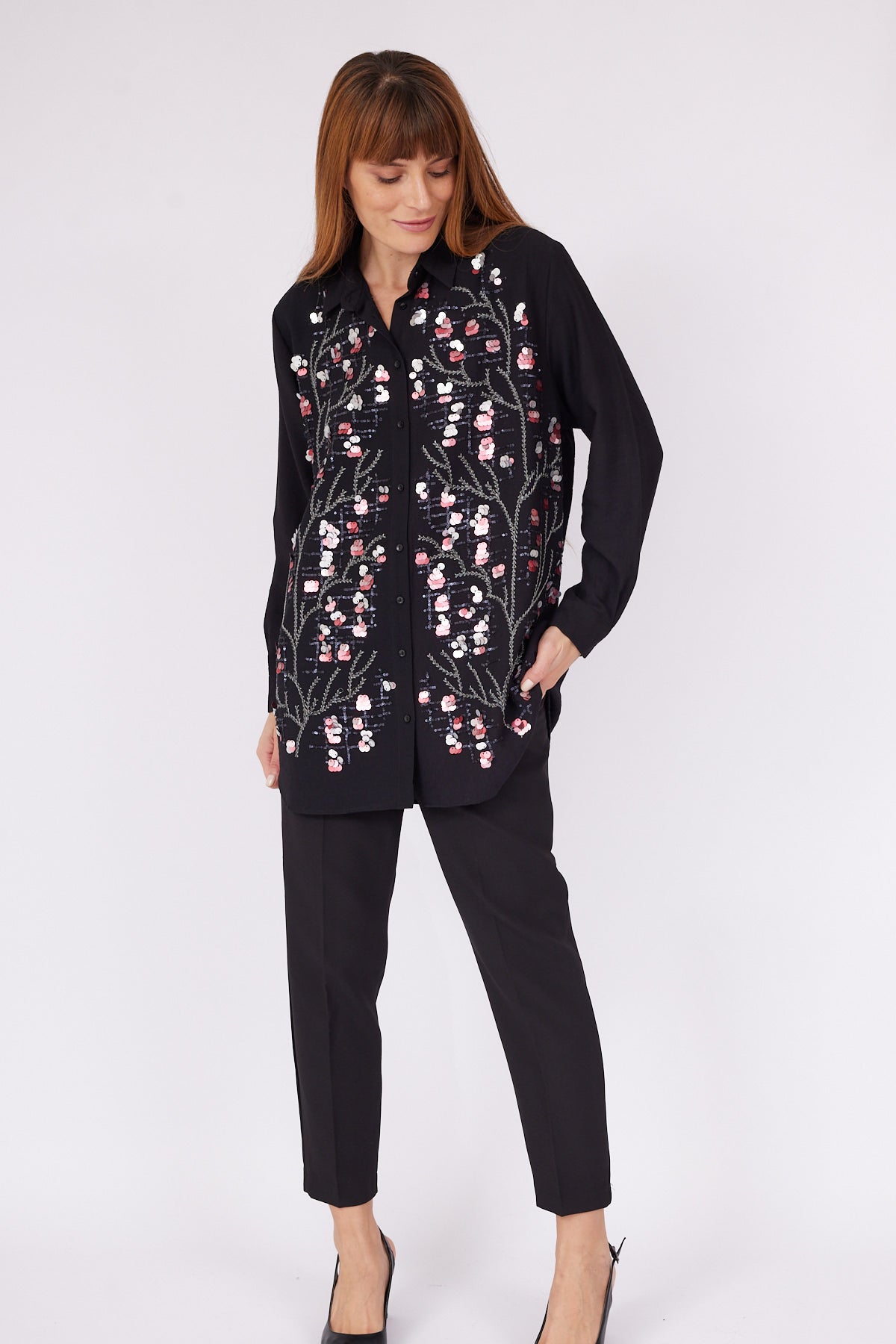 SEQUINED OVERSIZE SHIRT | November Vibes | Lebbse SEQUINED OVERSIZE SHIRT | November Vibes | Lebbse