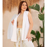 موديلات سترة نسائية كاجوال بيضاء - White Casual Vest