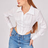 قميص كورسيه أبيض - White Corset Shirt
