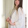 White Letter Design Abaya - Lebbse