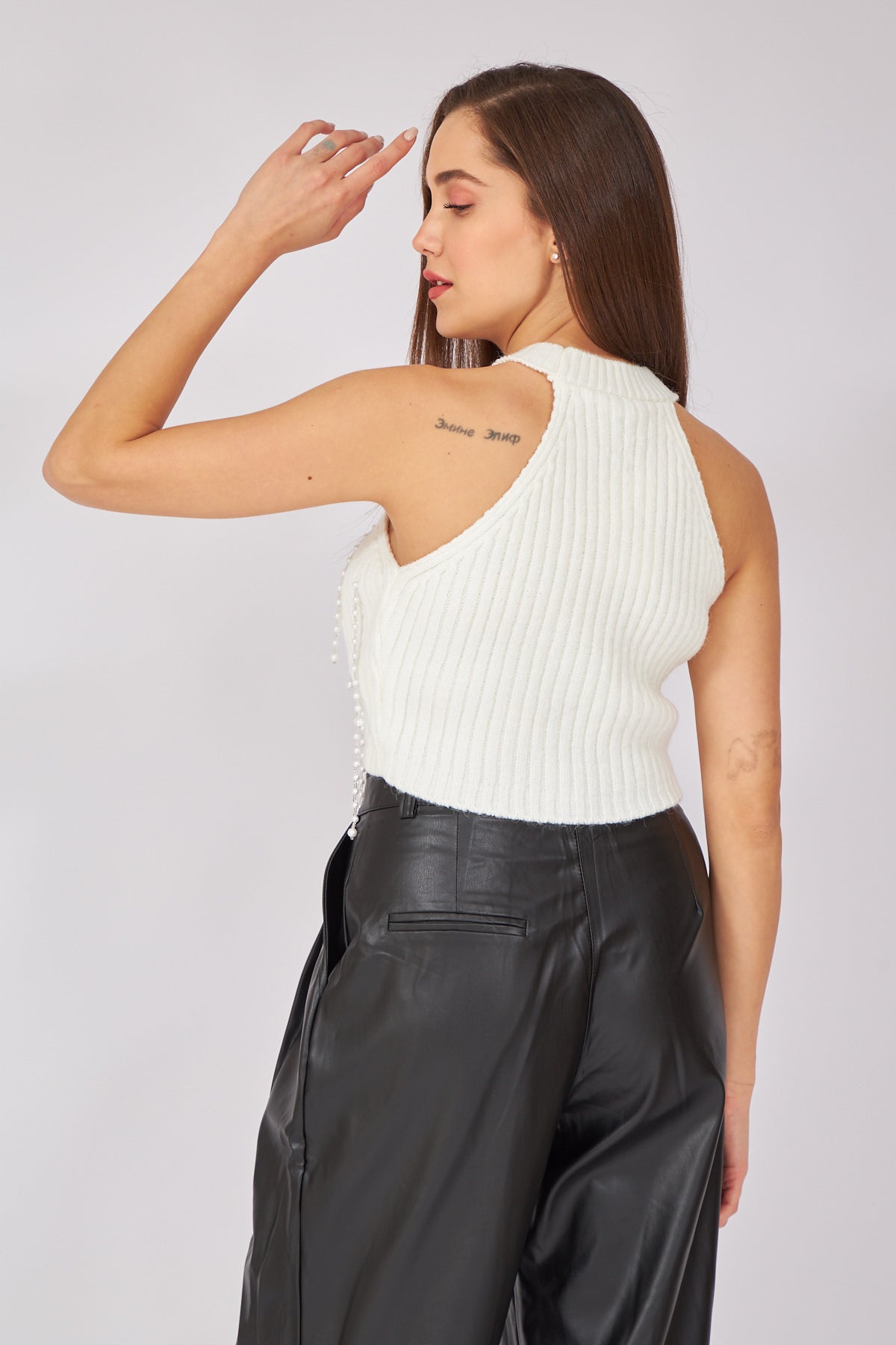 White Pearl Detailed Knitwear | CLOTHES | KNITWEAR | Lebbse White Pearl Detailed Knitwear | CLOTHES | KNITWEAR | Lebbse