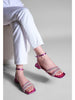 Women's Stone Sandals Mihas - Fuchsia - Lebbse